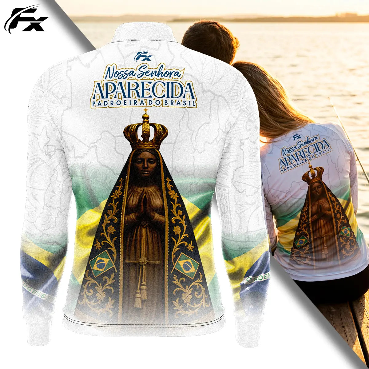 Camisa Nossa Senhora Aparecida Rogai Por Nós Manga Longa – COMPRE 1 LEVE 3 - foto 3