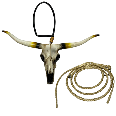 Enfeite Retrovisor Boi Long Horn + Mini laço - foto 4