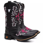 Bota Texana Feminina "Orquídea Rosa"