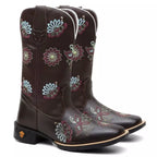 Bota Texana Feminina "Mandala Azul"