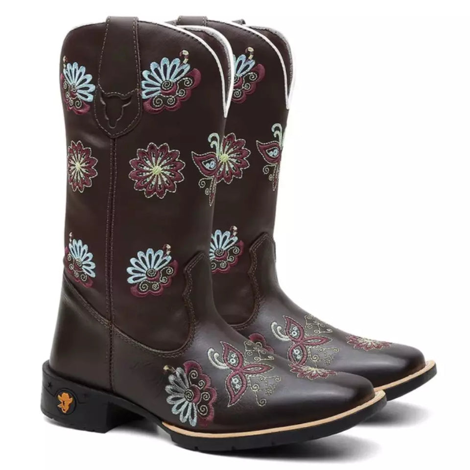 Bota Texana Feminina "Mandala Azul"