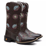 Bota Texana Feminina "Mandala Azul"