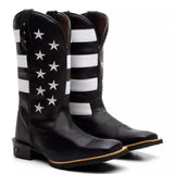 Bota Texana Masculina "Estados Unidos" Preta