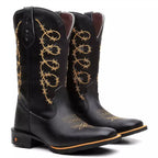 Bota Texana Masculina "Arame Dourado"