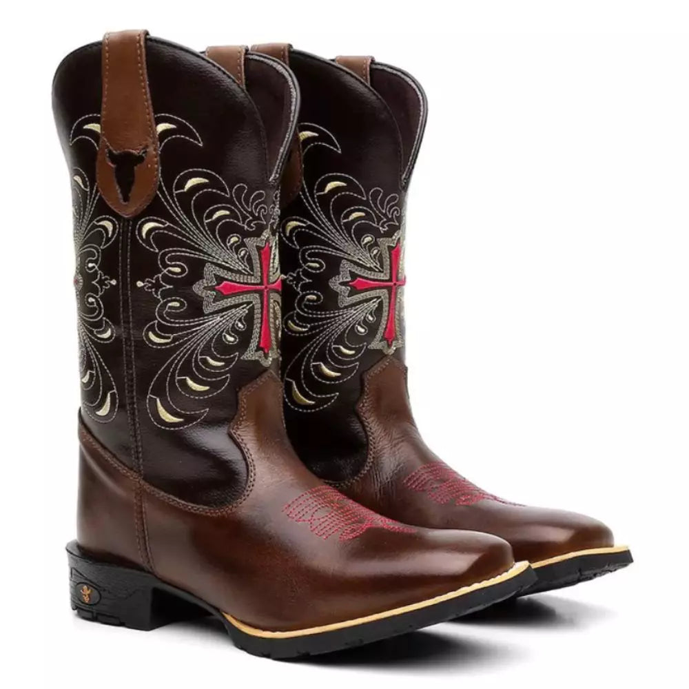 Bota Texana Feminina "Las Cruzadas"