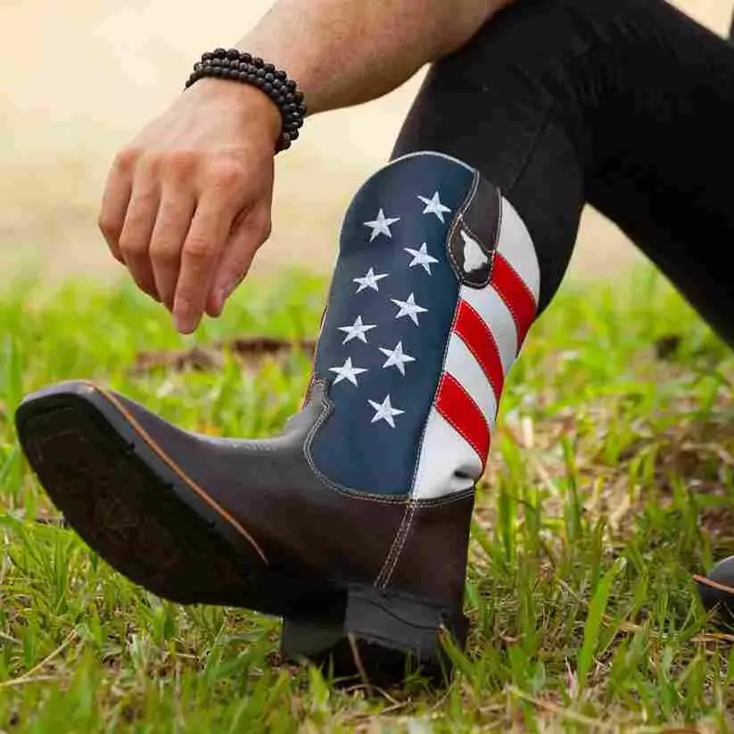 Bota Texana Masculina "Estados Unidos" - foto 4