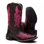 Bota Texana Feminina "Floral Rosa" - foto 2