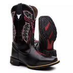 Bota Texana Feminina "Cara de Boi" Rosa - foto 2