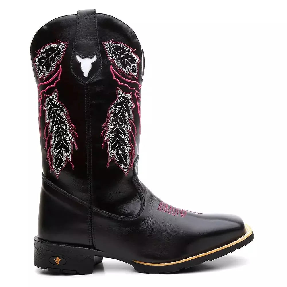 Bota Texana Feminina "Cara de Boi" Rosa - foto 3