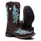 Bota Texana Feminina "Floral Azul" - foto 2