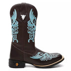 Bota Texana Feminina "Floral Azul" - foto 3