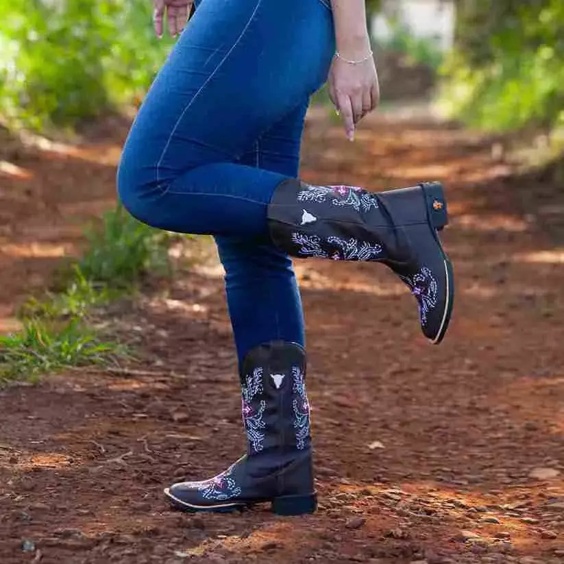 Bota Texana Feminina "Cruz Rosa" - foto 4