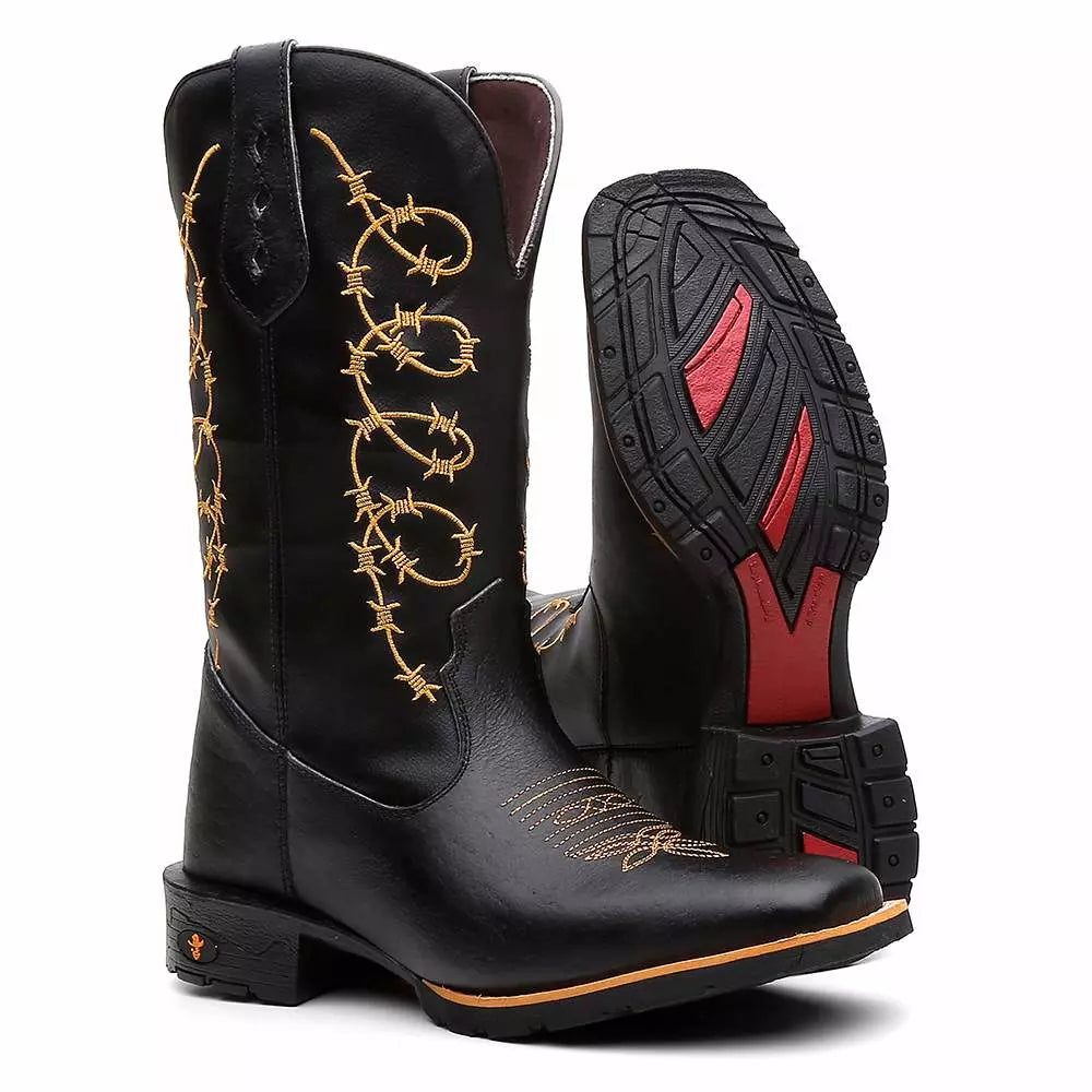 Bota Texana Masculina "Arame Dourado" - foto 2