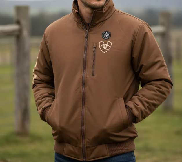 Jaqueta Masculina Ariat Marrom - foto 3