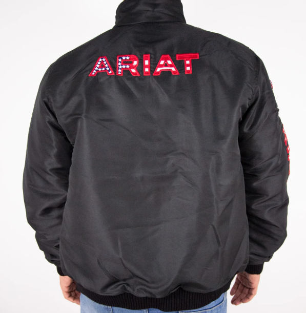 Jaqueta Masculina Ariat - Preta Bordado Vermelho Estrela - foto 2
