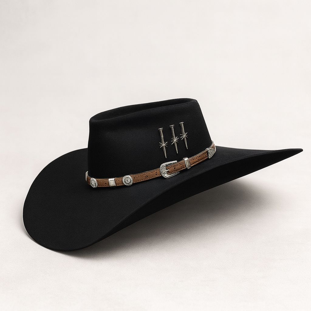 Chapeu 3 Cravos Americano Preto - foto 2