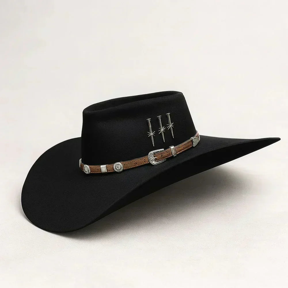 Chapeu 3 Cravos Americano Preto - foto 4