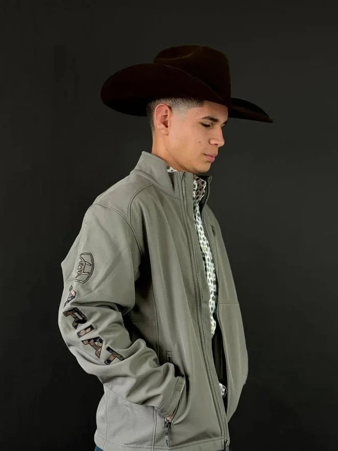 Jaqueta Ariat Logo 2.0 Softshell Jetty Grey - foto 3