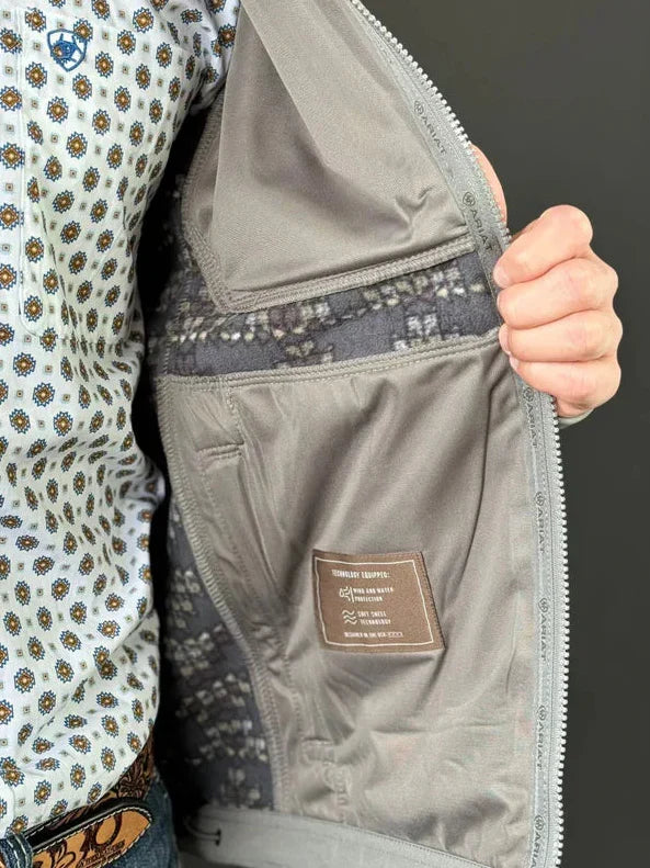 Jaqueta Ariat Logo 2.0 Softshell Jetty Grey - foto 4