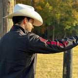 Jaqueta Ariat Logo 2.0 Softshell Preta/Vermelha Indpot SMU
