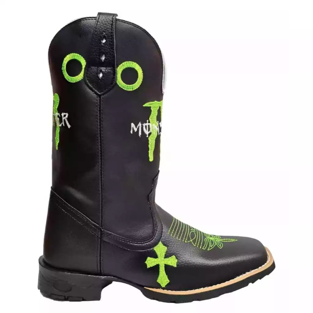 Bota Texana Monster Solado De Borracha Quadrada - foto 3