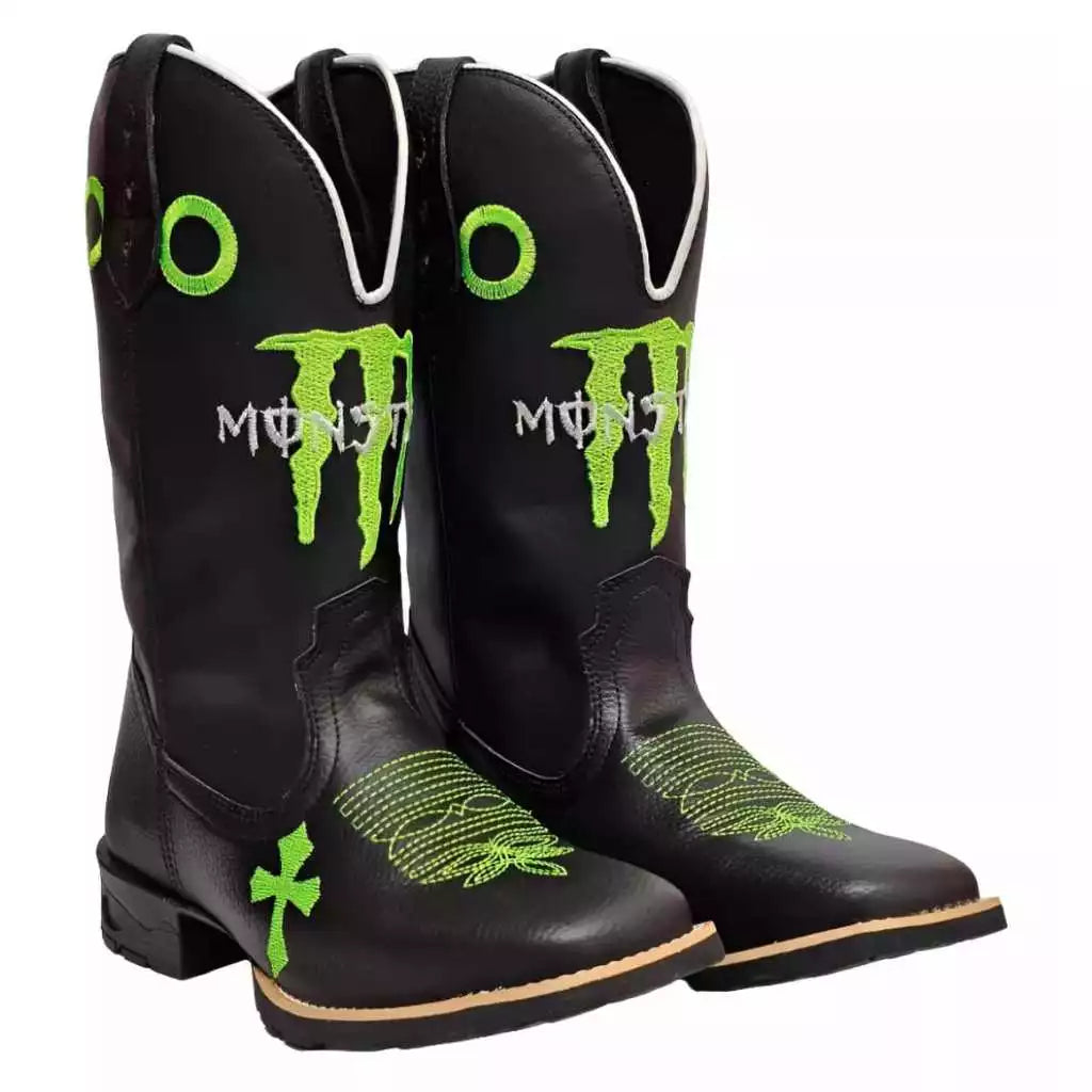 Bota Texana Monster Solado De Borracha Quadrada - foto 5